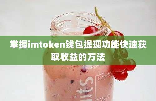 掌握imtoken钱包提现功能快速获取收益的方法