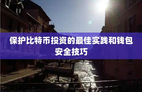 保护比特币投资的最佳实践和钱包安全技巧