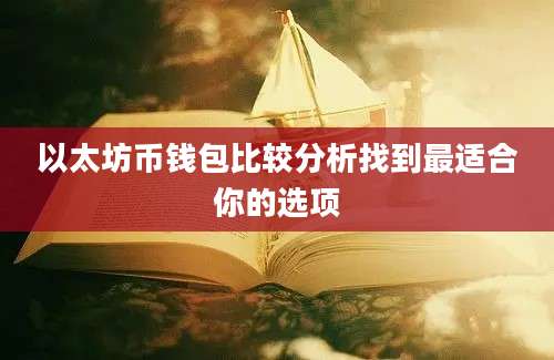 以太坊币钱包比较分析找到最适合你的选项