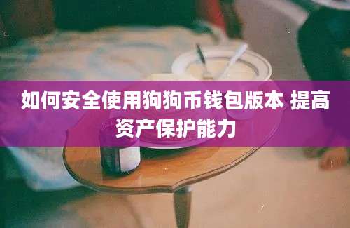 如何安全使用狗狗币钱包版本 提高资产保护能力