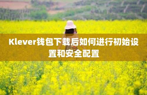 Klever钱包下载后如何进行初始设置和安全配置