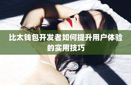 比太钱包开发者如何提升用户体验的实用技巧